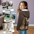 thumbnail image 6 of Xixirimido Horse Cross Brown Printed Girls Boys Zip-Up Hoodies Kids Fall Winter Warm Sweatshirt Jacket with Pocket Youth Long Sleeve Pullover Top Teen Outfits for 6-8 Years, 6 of 7