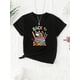 thumbnail image 1 of Girls' Back to School Graphic Tee - Cute Cat & School Supplies Design - Soft Knit Shirt for First Day of School, everyday Classroom outfits - Machine Washable, Summer Casual Wear, Playful Design, 1 of 6