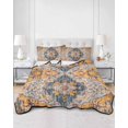 thumbnail image 3 of Boho Blue Twin XL Size Down Alternative Comforter,Lightweight Comforter Quilt Bedding Set with Pillow Shams Ethnic Middle Century Geometric Abstract Art All Seasons Bed Comforter Duvet Insert 68"x98", 3 of 7
