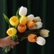 thumbnail image 3 of Nvzi 3 piezas de flores artificiales de tacto real, flores falsas para decoración del hogar, oficina, boda, arreglo de ramo de flores artificiales para decoración (rosa, 22,8 pulgadas de largo), 3 of 5