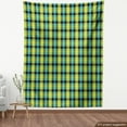 thumbnail image 4 of Ambesonne Yellow Plaid Fabric by the Yard Upholstery, Tartan Geometric Print, 3 Yards, Lime Green and Pale Blue, 4 of 5