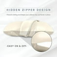 thumbnail image 3 of 4-PACK Cooling Viscose Satin Pillowcase Set with Hidden Zipper closure,Standard/Queen, Cream, 3 of 4