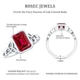 thumbnail image 5 of Solitaire Lab Created Ruby Celtic Ring with Diamond for Women - 2 Carat - AAAA Quality, 925 Sterling Silver, US 4.00, 5 of 8