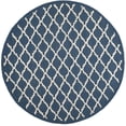 thumbnail image 2 of SAFAVIEH Cambridge Karen Geometric Wool Area Rug, Navy/Ivory, 4' x 4' Round, 2 of 7