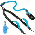 thumbnail image 1 of Double Leash for Two Dogs - No Tangle Dog Leash 360° Swivel Reflective Double Dog Leashes with Two Padded Handles, Shock Absorbing Walking Training for Small Medium Dogs (blue, 8-35 lbs), 1 of 5