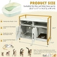 thumbnail image 3 of Spaco Hidden Cat Washroom with Double Doors and Scratch Cardboard-White,Cat Litter Box Enclosure, Cat Litter Box Furniture, Pet Crate, Cat Washroom Cabinet, Fits Most Litter Box, 3 of 10
