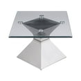 thumbnail image 5 of Jenny Glass Top Stainless Steel Coffee Table Chrome, 5 of 6