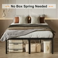 thumbnail image 5 of Bedofmine 20" Full Size Bed Frame Metal Platform Heavy Duty with Large Storage, No Box Spring, Easy Assembly, Rounded Corners, Black, 5 of 9