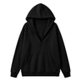 thumbnail image 5 of cocolona Pullover Hoodies for Women Deep V Neck Long Sleeve Trendy Sweatshirts Casual Solid Color Tops, 5 of 7