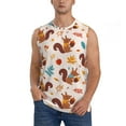 thumbnail image 2 of Goofa Forest Squirrel Nuts Printed Men's Sleeveless T-Shirt - Athletic Gym Workout Tank Top for Men - Moisture-Wicking, UPF 30+ Quick-Dry Muscle Tee-X-Large, 2 of 8