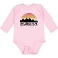 thumbnail image 3 of Inktastic Los Angeles California Skyline Retro Boys or Girls Long Sleeve Baby Bodysuit, 3 of 5