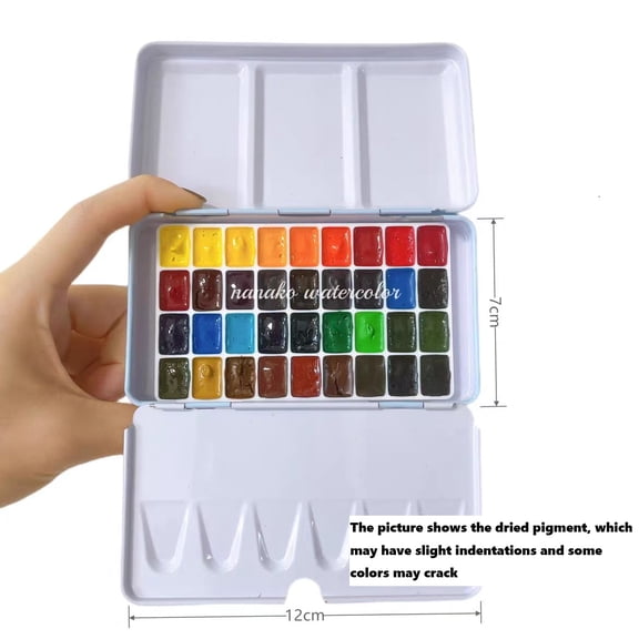 M. Graham Artists' Watercolor Handmade 36 Colors 0.5ml Professional Watercolor Color Iron Box Color Card