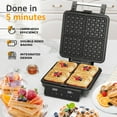 thumbnail image 6 of SUNVIVI 4-in-1 Waffle Maker: Quick Heat-Up, Nonstick, 4 Slices, Stainless Steel, 6 of 8