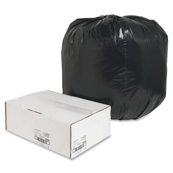 Nature Saver, NAT00996, Black Low-density Recycled Can Liners, 100 / Carton, Black, 45 gal