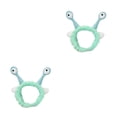 thumbnail image 4 of relayinert Elastic And Easy To Wear Cartoon Headband For Washing Face Practical And Convenient Plush Headband light green 2Set, 4 of 6