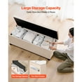 thumbnail image 3 of Aukfa 43" Storage Ottoman Bench with Gold Legs, Linen End of Bed Bench for Bedroom & Entryway,Beige, 3 of 7