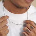 thumbnail image 5 of JeenMata 16 Inches Round Popcorn Chain in White Gold Plated Over Sterling Silver - 1.6 mm Thickness, 5 of 7
