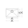 thumbnail image 5 of Kraus USA KHU100-26 Standart Pro 26 Undermount Single Bowl Stainless Steel Kitchen Sink with Noisedefend Soundproofing, 5 of 5