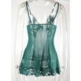 thumbnail image 5 of Gibobby Ropa interior mujer sexy Lencería para mujer, enterizo de peluche con entrepierna a presión(Verde, M), 5 of 5