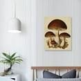 thumbnail image 3 of COMIO  Vintage Mushroom Botanical Wall Art Painting, Rustic Vintage Mushroom Canvas Poster Wall Decor for Living Room, Bedroom, Office, Dining Room, 3 of 4