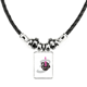thumbnail image 1 of sentimientos en el dedo medio. collar a mano colgante de cuerda de cuero Unbranded M, 1 of 3