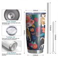 thumbnail image 6 of 20 Oz Shiba Inu and Flowers Coffee Tumbler Double Wall Insulated Stainless Steel Water Bottle | Metal Reusable Thermoses Flask with Cup Cap | Leak & Sweat Proof with Anti-Dust Lid, 6 of 7