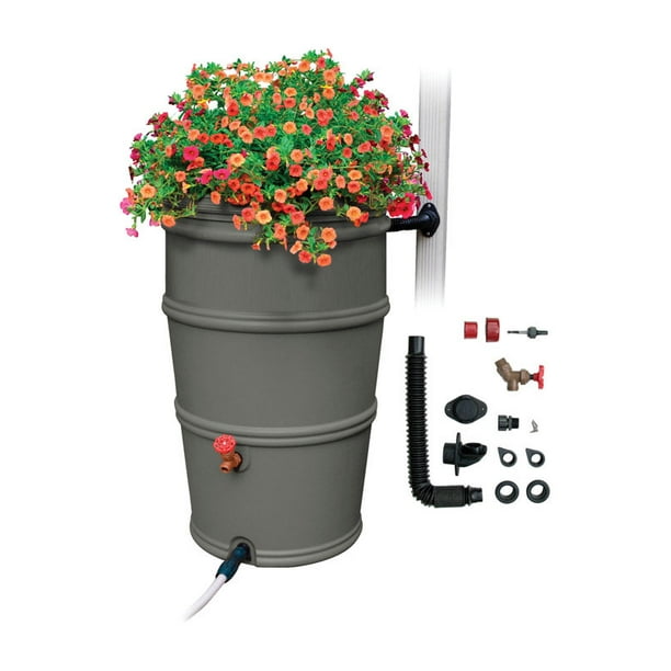 EarthMinded RainStation 50 gal. Rain Barrel with Diverter System