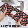 thumbnail image 6 of Logiee Red Rose Flower Print Kitchen Sink Splash Guard Faucet Mat for Splash Guard Behind Faucet Drip Catcher for Kitchen,Bathroom,Sink Mat,Dish Drying Mat,Bathroom-15" X 5.5", 6 of 7