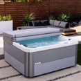 thumbnail image 2 of LIFESMART Square Hot Tub Spa with Locking Tub Cover, Stainless Steel Gray, 2 of 5