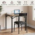 thumbnail image 3 of 2025 New Dining Table Set for 2, Kitchen Table Chairs Set of 2, Dining Table Set of 2 with 2 Upholstered Chairs, 3 Piece Dining Table Set for Kitchen, Small Space, Apartment, 3 of 9