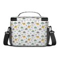 thumbnail image 3 of Dinosaur and Speech Bubble White Insulated Lunch Box for Women Men, Medium Leakproof Cooler Bag with Adjustable Strap, 10"x6.7"x8", 3 of 6