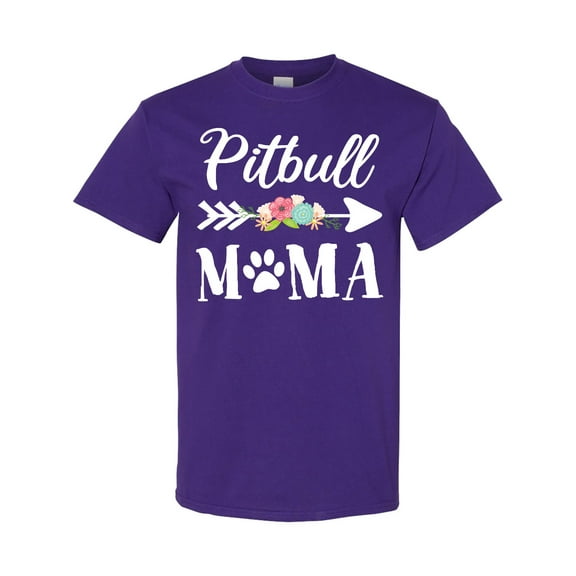Inktastic Pitbull Mama with Arrow and Flowers T-Shirt