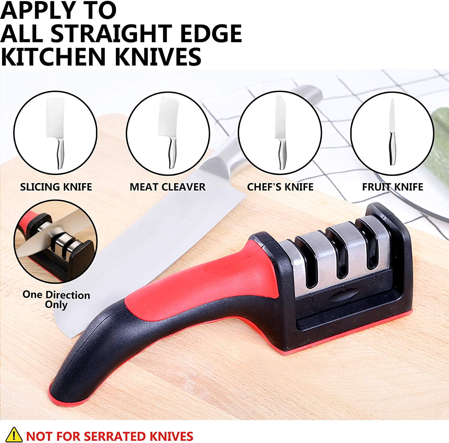 4-in-1 BIMZUC Knife Sharpener, Original Premium Polish Blades, Kitchen  Knife Sharpener for Ceramic 