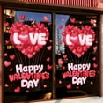 thumbnail image 6 of Double-Sided Valentines Window Cling 3D Red Love Heart Balloons Valentine's Day Decoration Window Decals (1 Sheet_B), 6 of 8