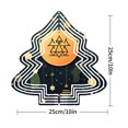 thumbnail image 7 of Stylish Metal Hanging Christmas Tree Wind Spinner - Geometric Pattern Design with Ornaments for Yard & Garden Decor, 7 of 7