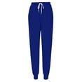 thumbnail image 5 of WTOBBY Women's Half-Zip High Neck Short Sleeve Scrubs Set, Loose Fit with Pockets, Solid Color Nursing Uniform, Medical Workwear for Caregivers,Royal Blue L, 5 of 7