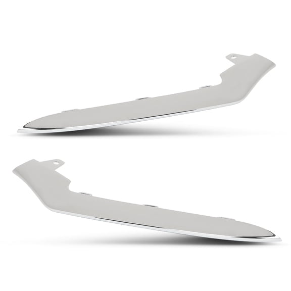 Pair Front Bumper Chrome Trim Molding Left Right Side Fit for 2014-2016 Mercedes W212 E350