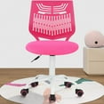 thumbnail image 5 of FurnitureR Adjustable Dining Chair for Teens & Kids, Soft Fabric Seat with Breathable Backrest, Rolling Wheels, Elegant, Rose, 5 of 6