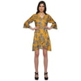 thumbnail image 1 of Moomaya Bathrobes For Women Wrap Printed Ruffle Style Bride Getting Ready Dress, 1 of 5