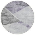 thumbnail image 2 of HomeRoots 586230 8 ft. Round Abstract Washable Indoor & Outdoor Area Rug, Purple, Gray & Charcoal, 2 of 5