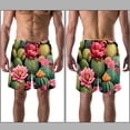 thumbnail image 3 of luoweisi Men's Beach Shorts Quick Dry Swim Trunks with Mesh Lining Cactus L, 3 of 5