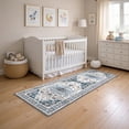 thumbnail image 3 of 2'x6' Runner Rug for Hallway, Washable Moroccan Neutral Geometric Low Pile Non-Slip Rug for Kitchen Bedside Laundry, 3 of 10