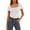 White, variant on Stichou Womens Short Sleeve Tops Casual Slim Fit T-Shirt Lace Crew Neck Ribbed Knit Shirts 2026 Spring Summer Trendy Going Out Basic Tee Khaki S