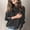 Black women v neck sweater a1, variant on thefmos Women's Fall Winter Long Sleeve Knitted Button Down Sweater Casual Pullover Tops Solid V Neck Dressy Trendy Blouses Loose Fit Cozy Fashion Clothes, Gray S