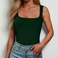 thumbnail image 2 of Tank Tops for Women,Square Neck Sleeveless Fitted Tank Top Blouse Elegant Dressy Summer Going Out Shirt,Camisole Tops for Women,Green,M, 2 of 5