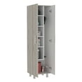 thumbnail image 7 of CoSoTower Cleaning Cabinet, Double Door Cabinet, Four Legs, Five Shelves -Light Gray / White, 7 of 7
