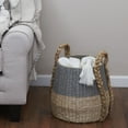 thumbnail image 3 of Household Essentials Cattail and Paper Terra Basket, Natural and Gray, 3 of 8