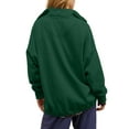 thumbnail image 5 of Pullover Sweatshirts for Women Comdrip Sweatshirt for Women Oversized Casual Long Sleeve Button Neck Pullover Tops Fashion Outfits Clothes Womens Sweatshirts Trendy Blackish Green L, 5 of 7