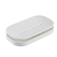 thumbnail image 1 of Toystoory Caja de jabón de baño, almacenamiento de doble capa, fácil de limpiar, antideslizante, fácil de instalar, caja de almacenamiento Juegos de accesorios de baño blanco nórdico, 1 of 6