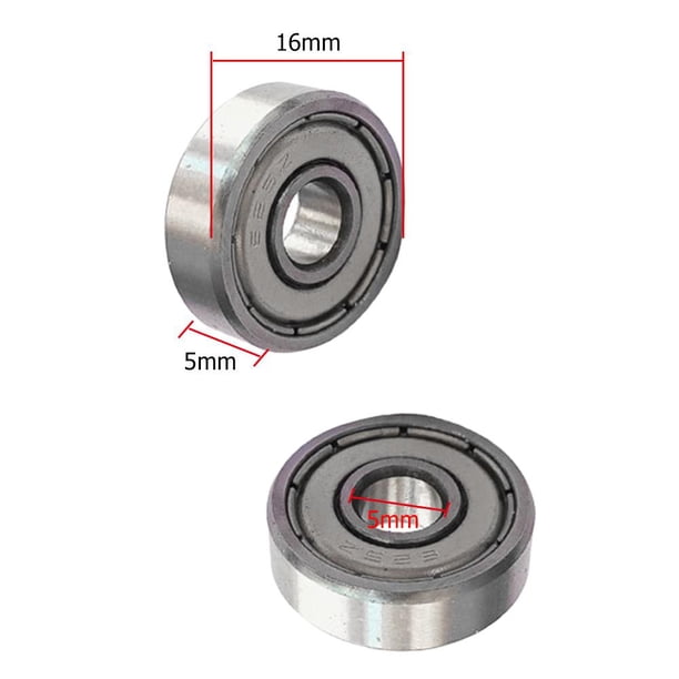 10 Uds 5x16x5mm rodamiento de bolas de ranura profunda 625ZZ rodamientos de acero al carbono para Scooter Ndcxsfigh Libre de BPA